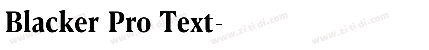 Blacker Pro Text字体转换